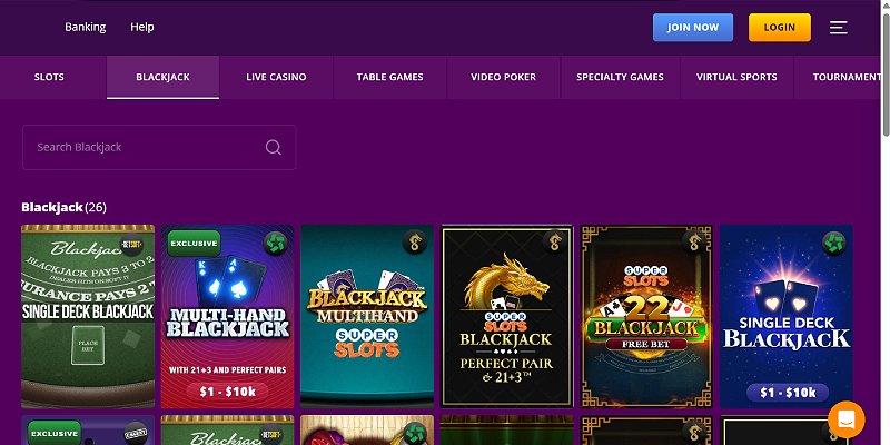 Super Slots Casino USA - Blackjack