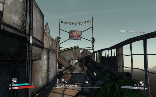 Borderlands screens